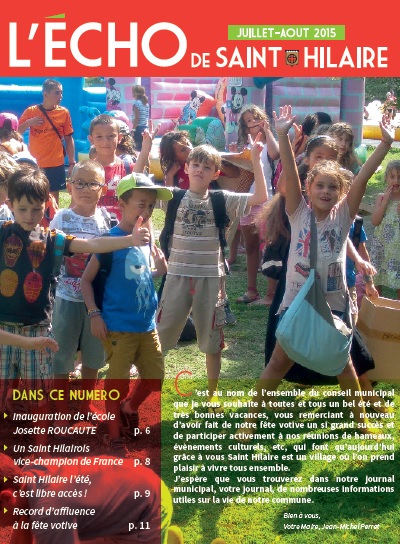 couverture echo juillet aout 2015