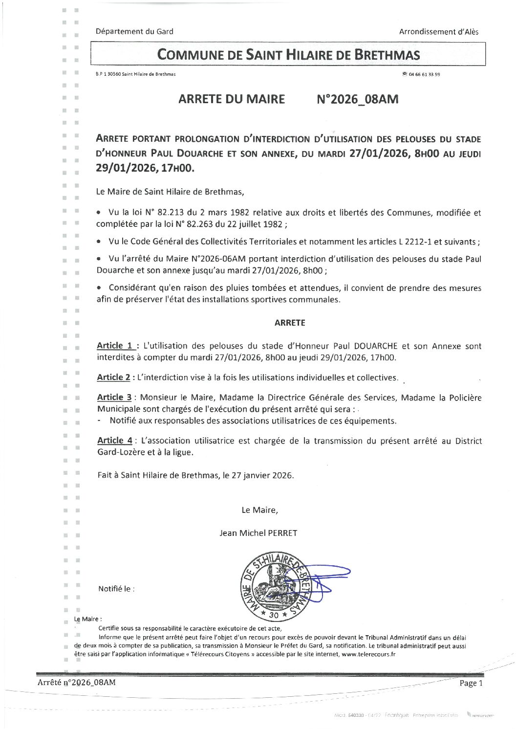 Aperçu du fichier 2026_08AM Prolongation interdiction utilisation pelouses Stade Paul DOUARCHE 