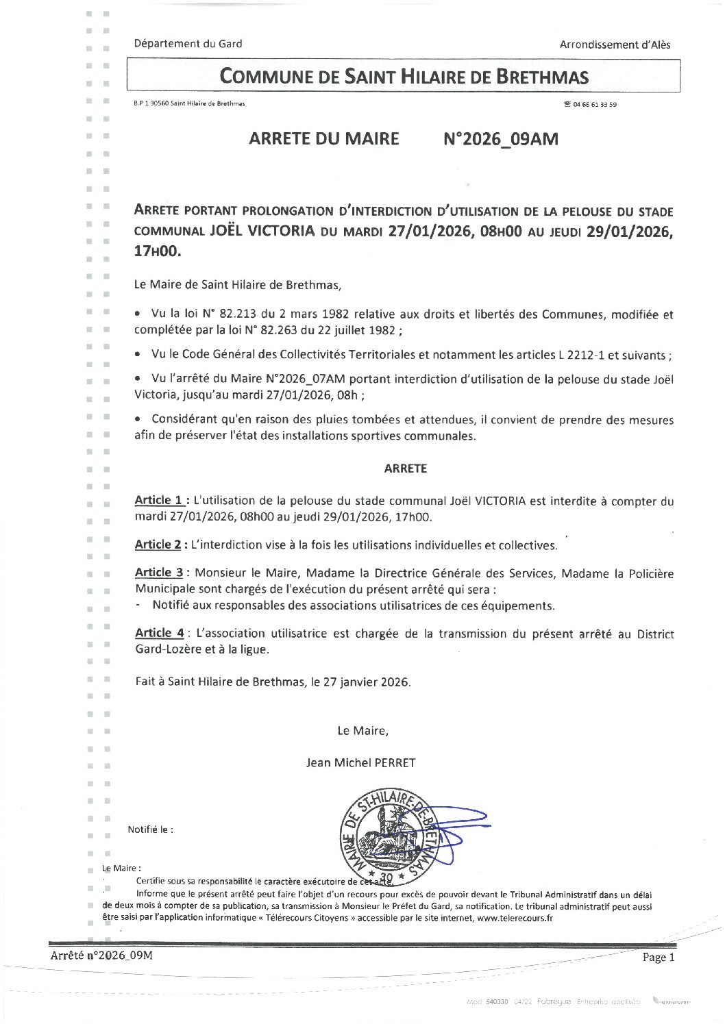 Aperçu du fichier 2026_09AM Prolongation interdiction utilisation pelouse Stade JOËL VICTORIA 